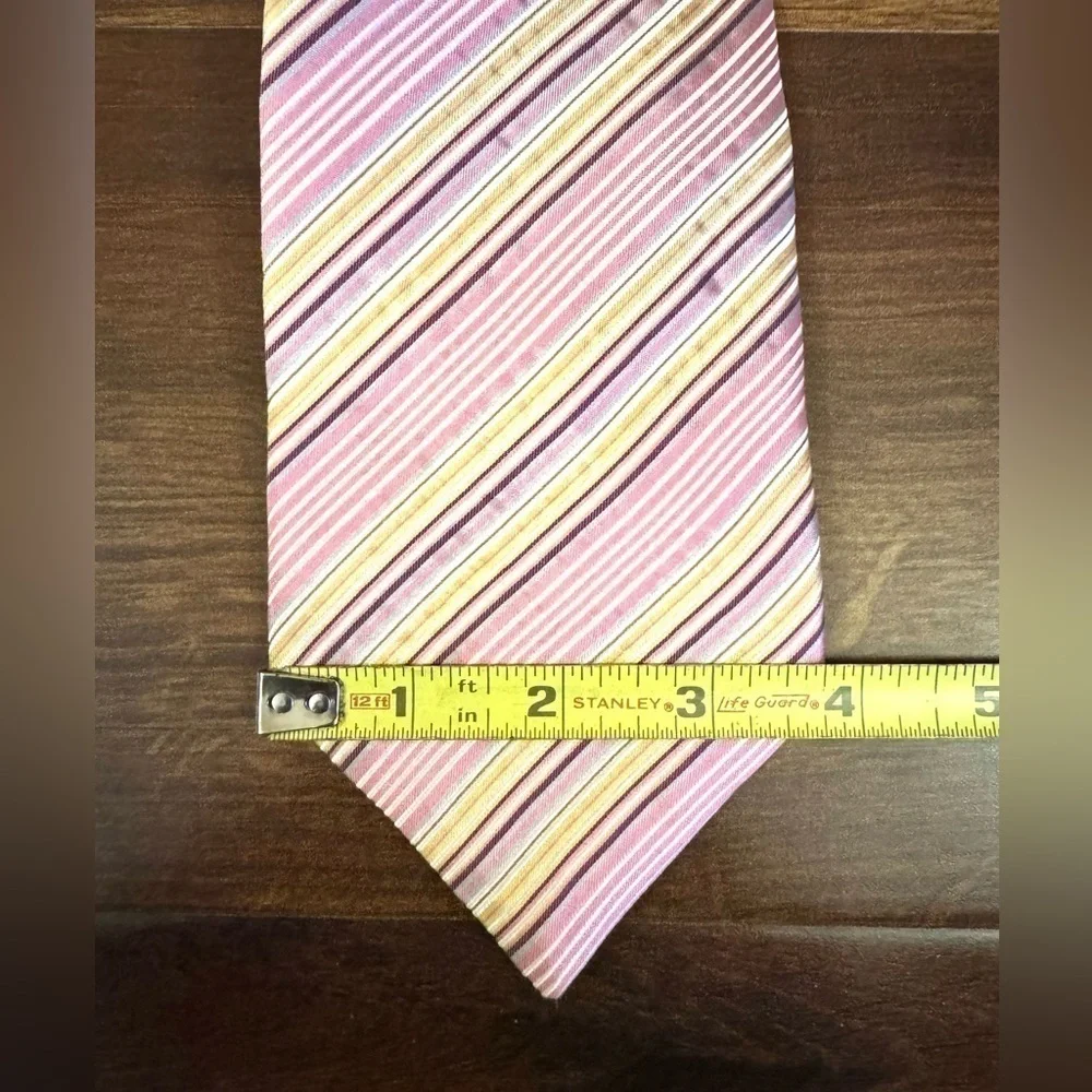 KENZO Homme  Dressy Silk Multi-color Stripes Repp Tie Made in Italy